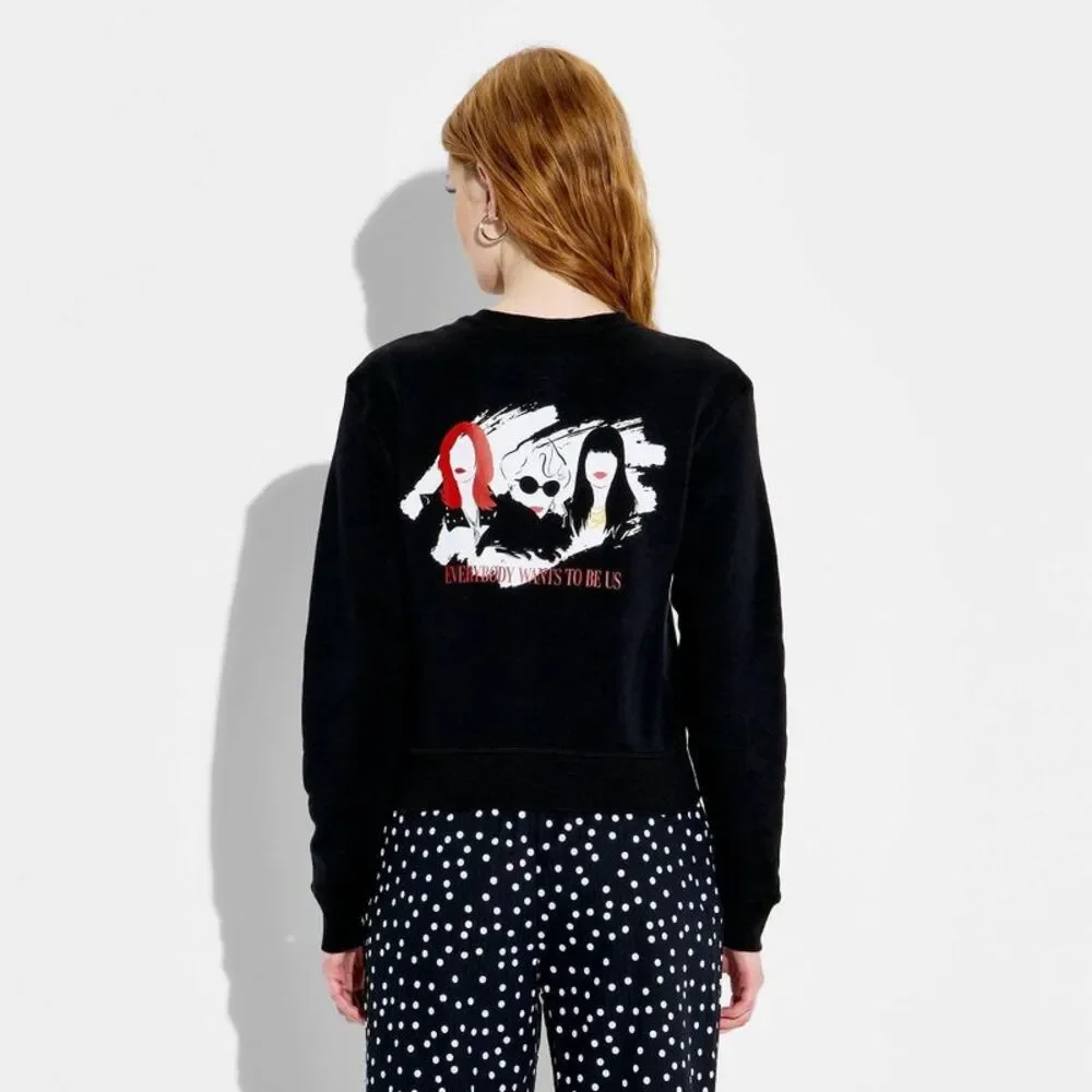 Women's The Devil Wears Prada Character Graphic Cardigan - Black XS